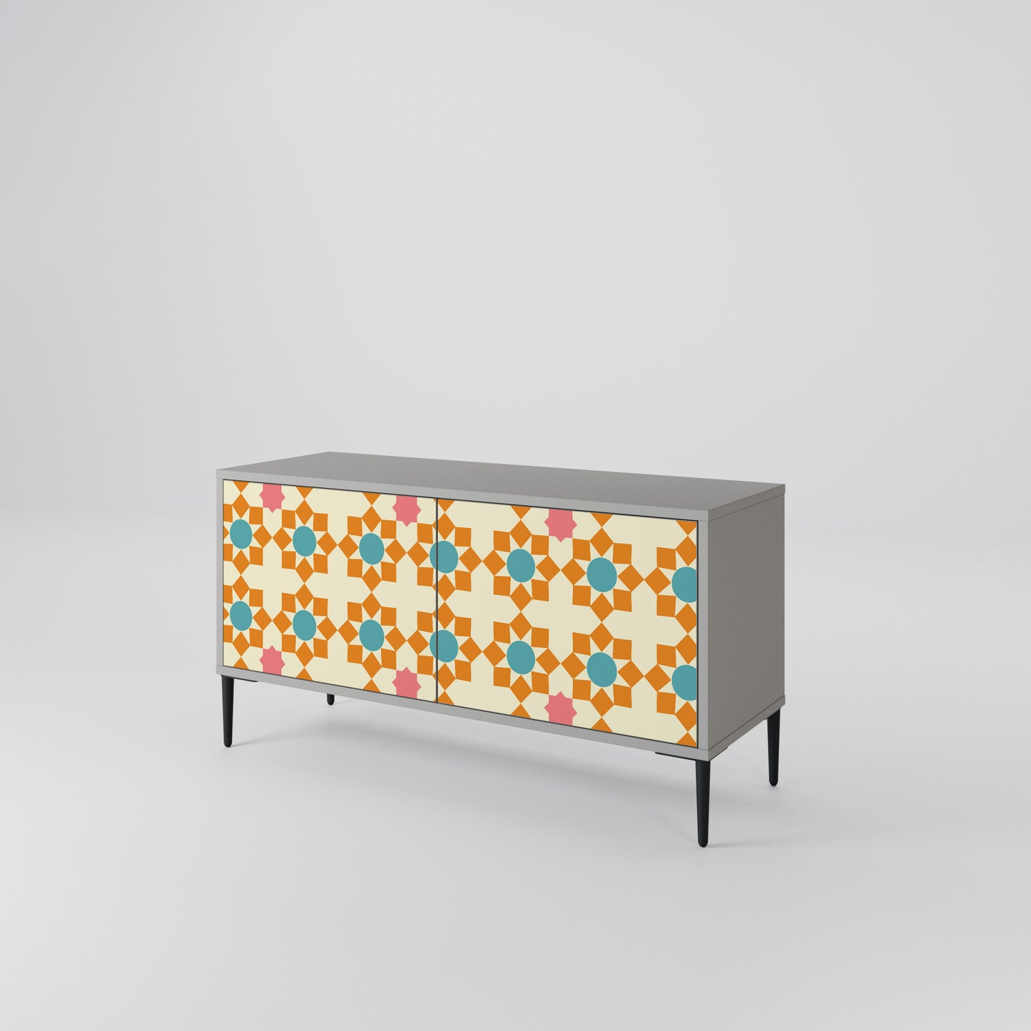 FLORAL DECOR Móvel de TV Compacto de 2 Portas