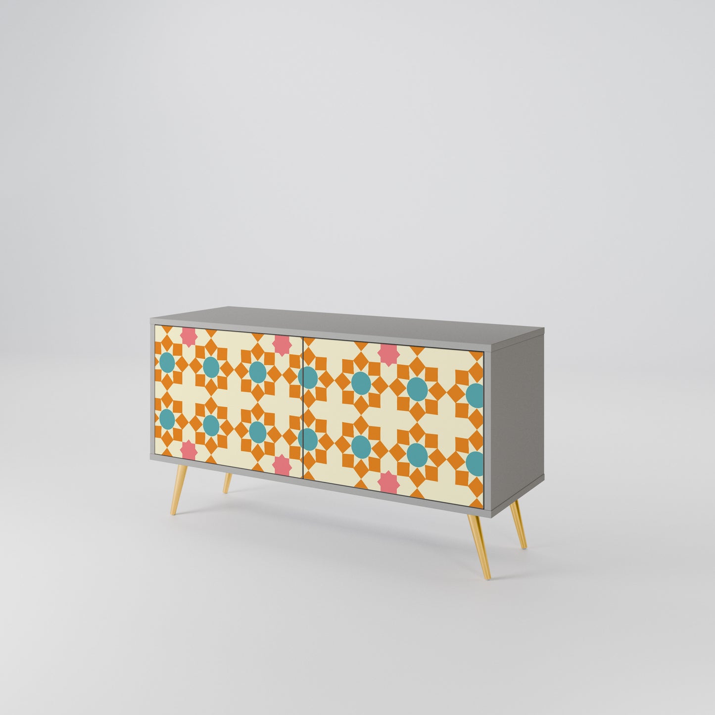 FLORAL DECOR Móvel de TV Compacto de 2 Portas