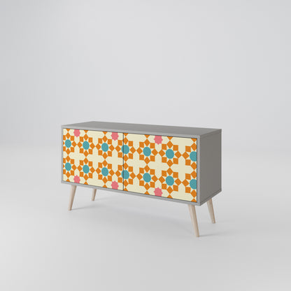 FLORAL DECOR Móvel de TV Compacto de 2 Portas