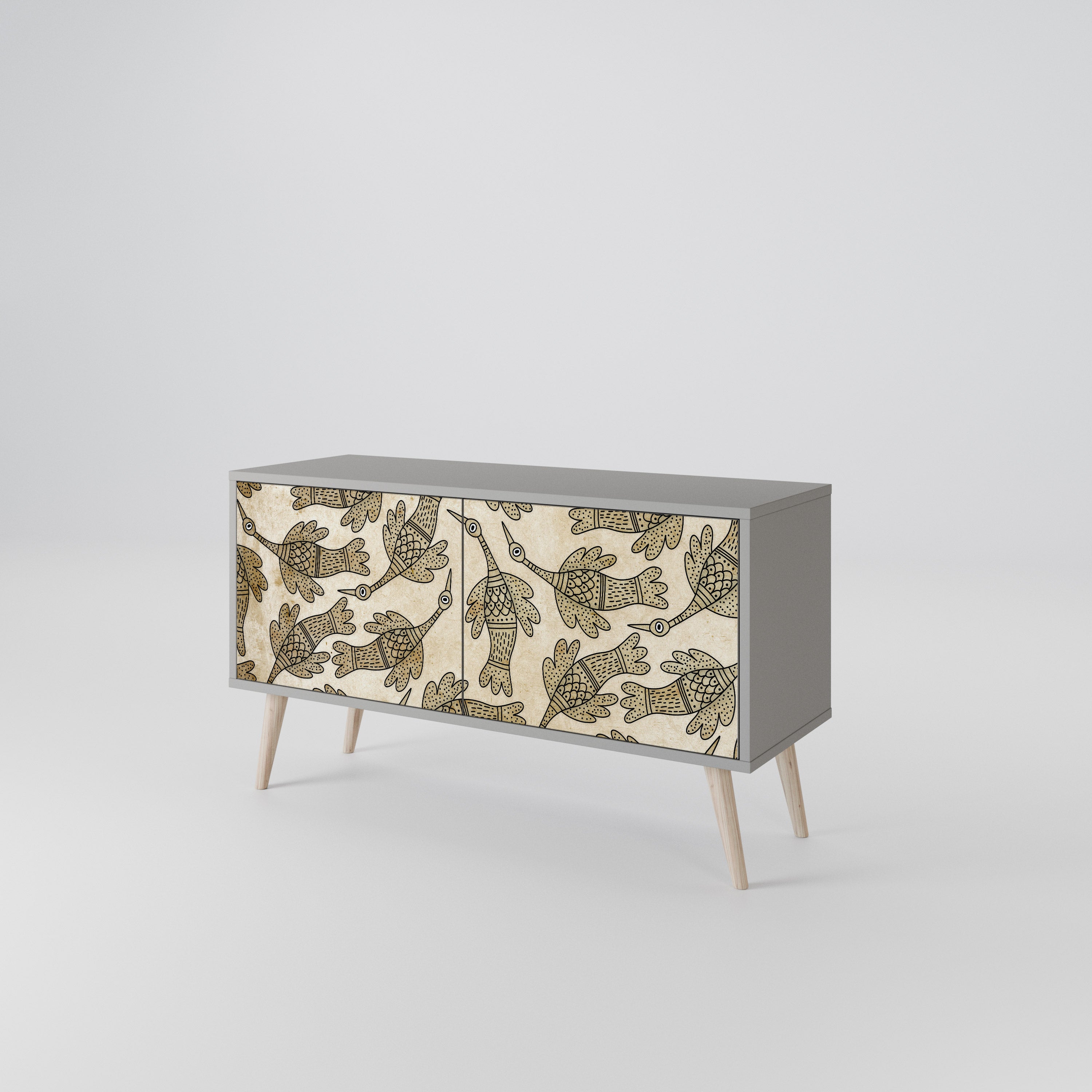 ALMONDINE SONGBIRD Móvel de TV Compacto de 2 Portas