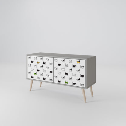 CATS COMPILATION Compact 2-Door TV Cabinet