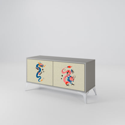 MYTHOLOGICAL CREATURES Móvel de TV Compacto de 2 Portas