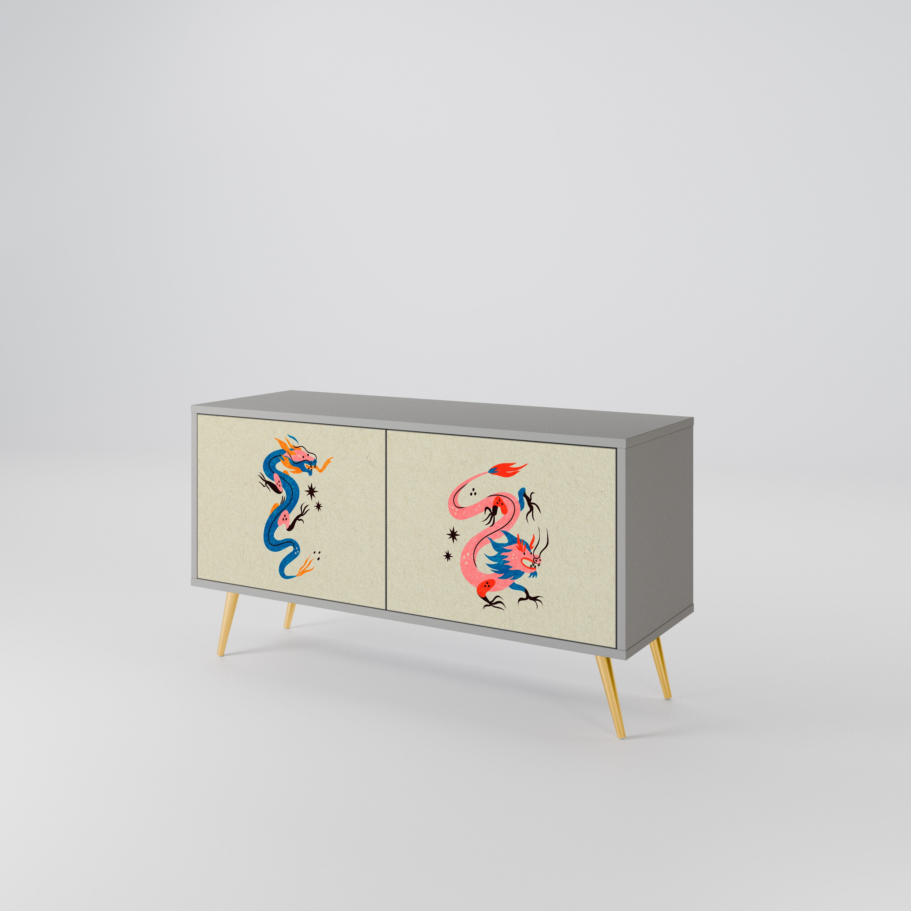 MYTHOLOGICAL CREATURES Móvel de TV Compacto de 2 Portas