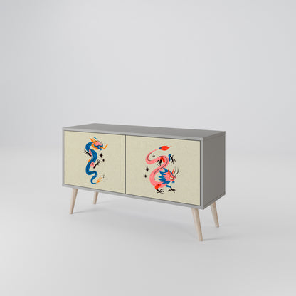 MYTHOLOGICAL CREATURES Móvel de TV Compacto de 2 Portas