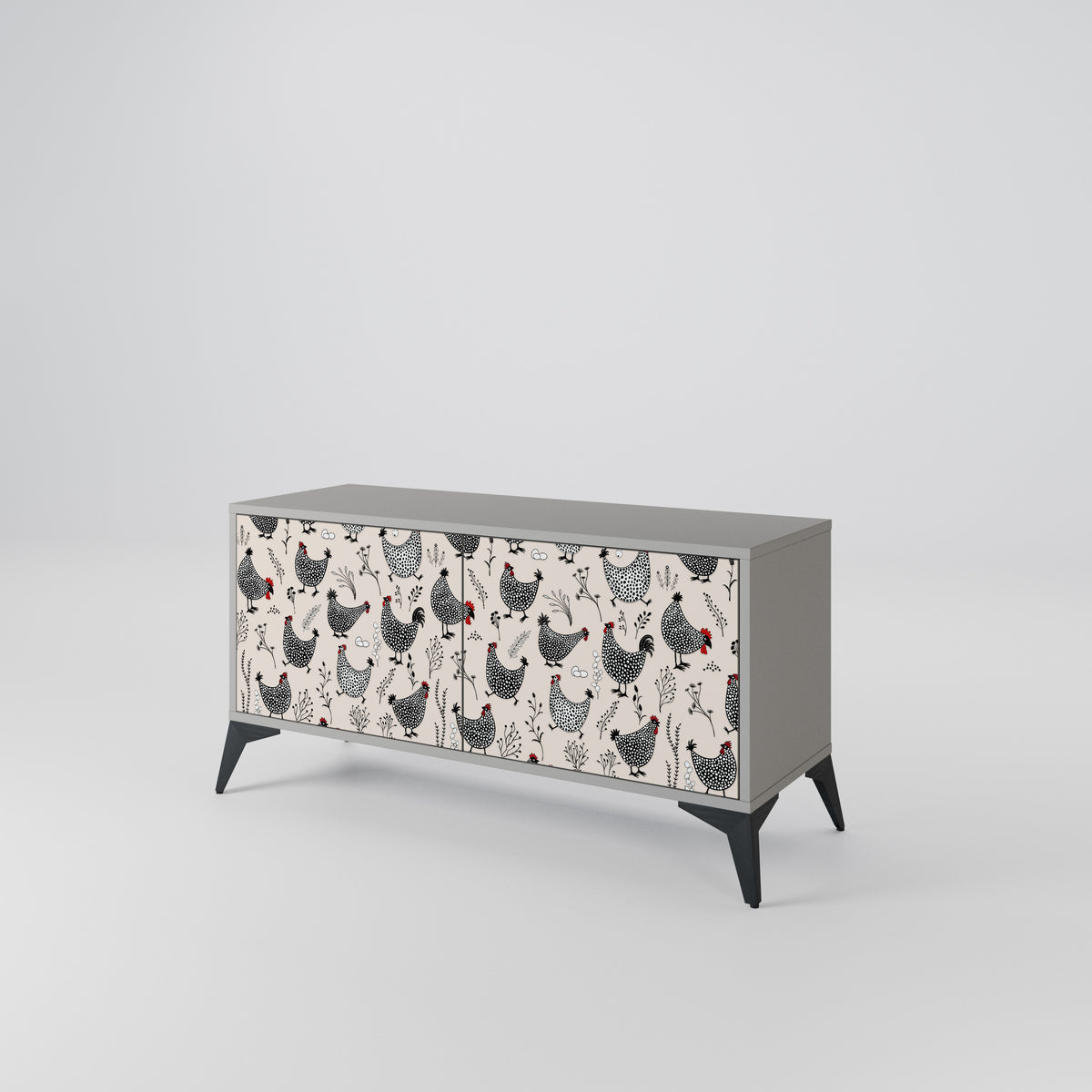 HAPPY HENS Móvel de TV Compacto de 2 Portas