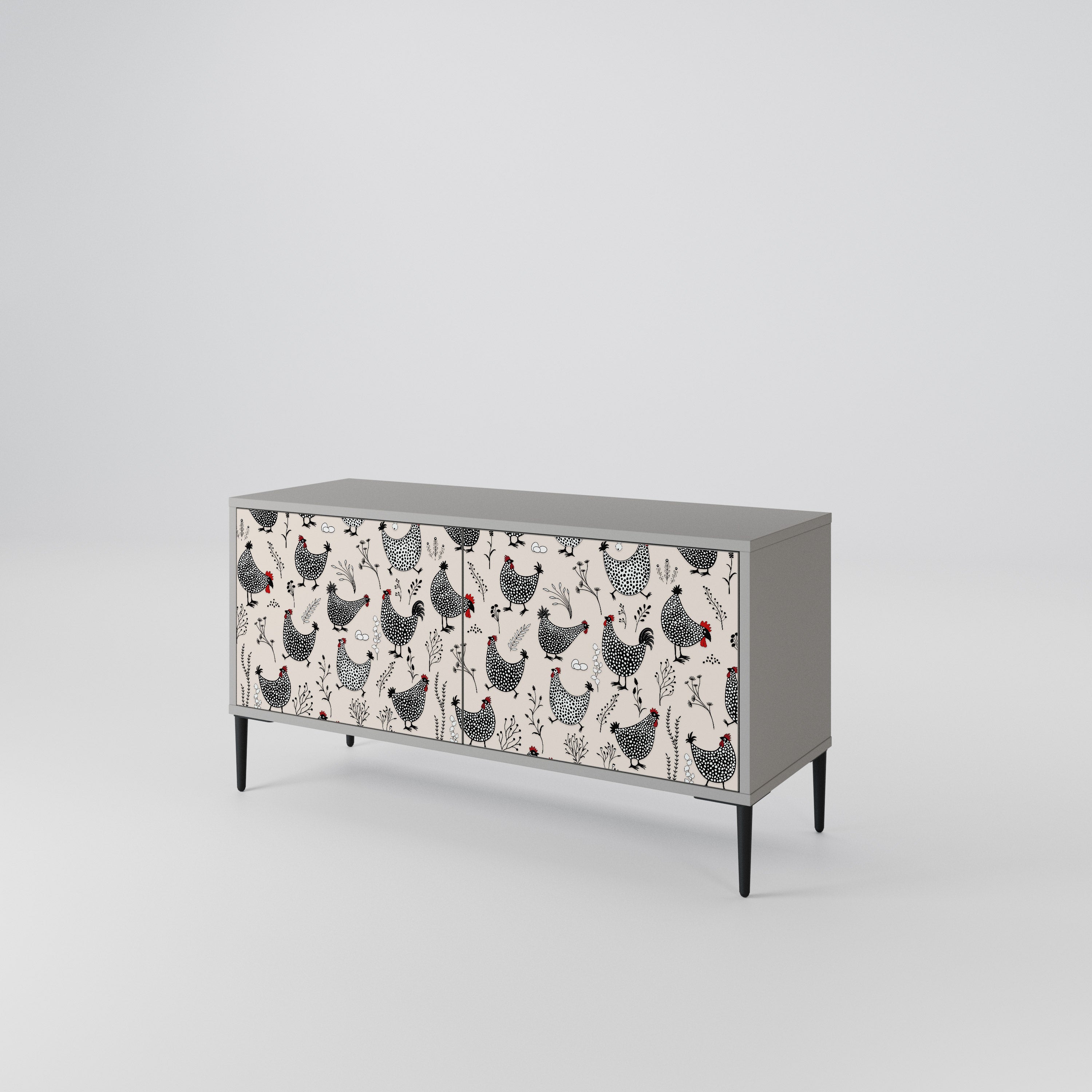 HAPPY HENS Móvel de TV Compacto de 2 Portas