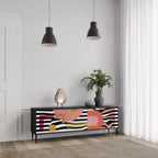 CHROMATIC ABSTRACT Móvel de TV com 3 Portas em Acabamento Preto