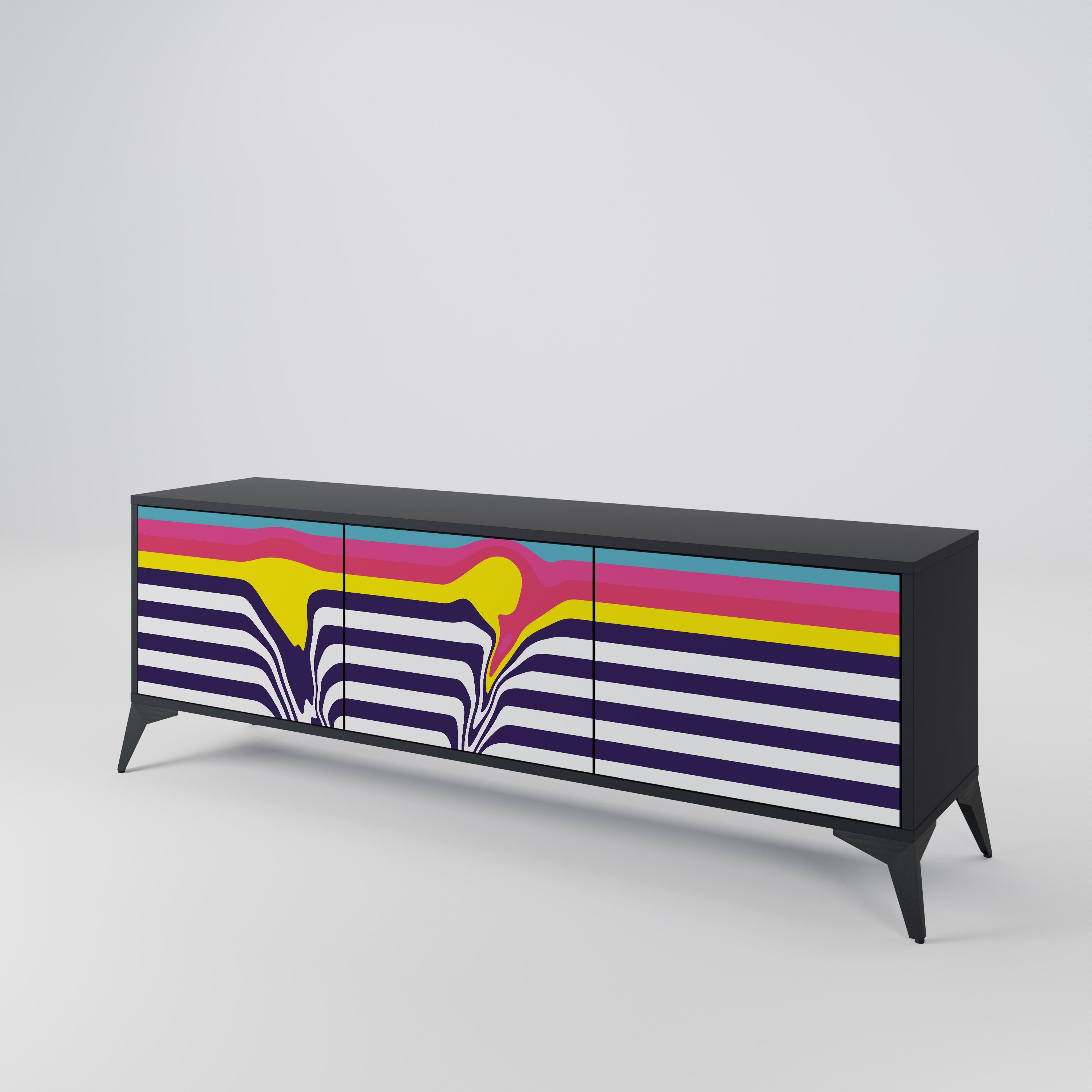 COLORFUL DIVERSION Móvel de TV de 3 Portas