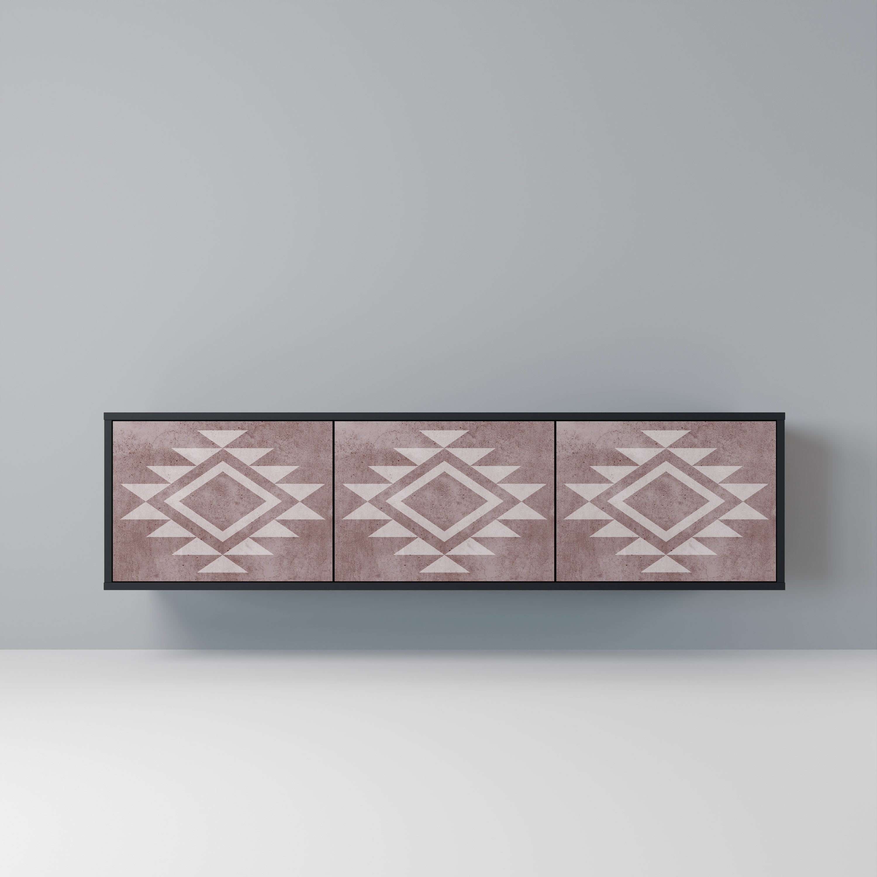 MARVEL MOSAIC Móvel de TV com 3 Portas em Acabamento Preto