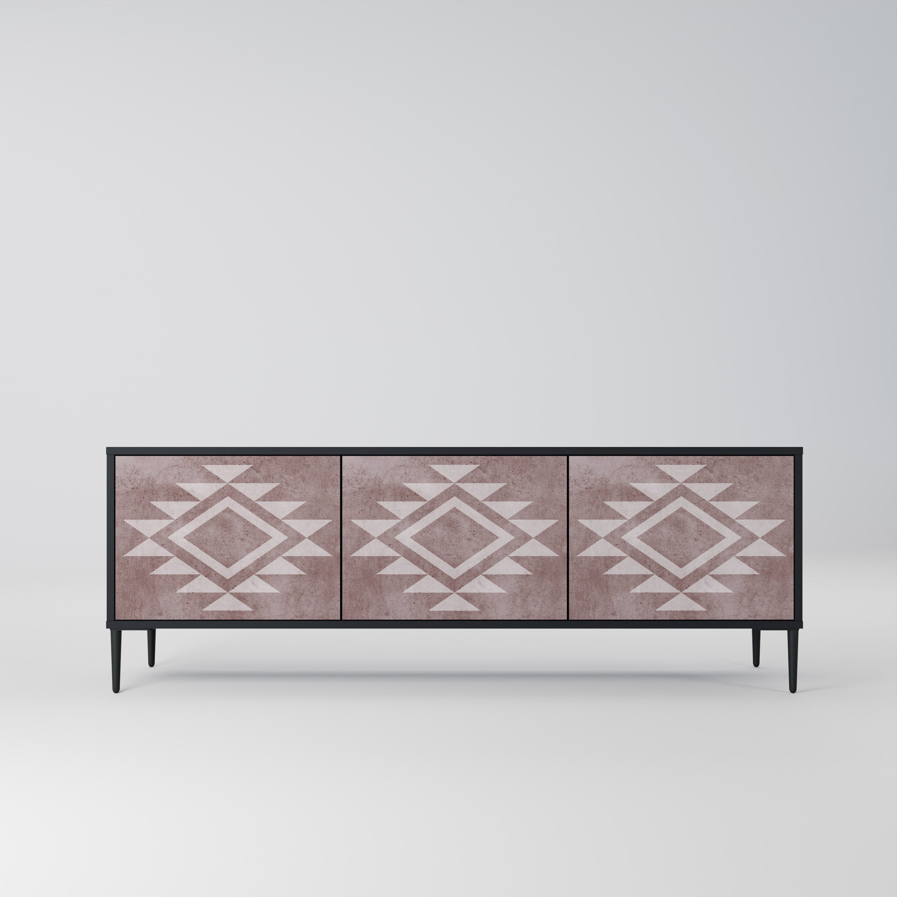 MARVEL MOSAIC Móvel de TV com 3 Portas em Acabamento Preto