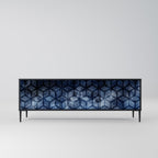 CUBIC MIST Móvel de TV com 3 Portas em Acabamento Preto