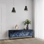 CUBIC MIST Móvel de TV com 3 Portas em Acabamento Preto