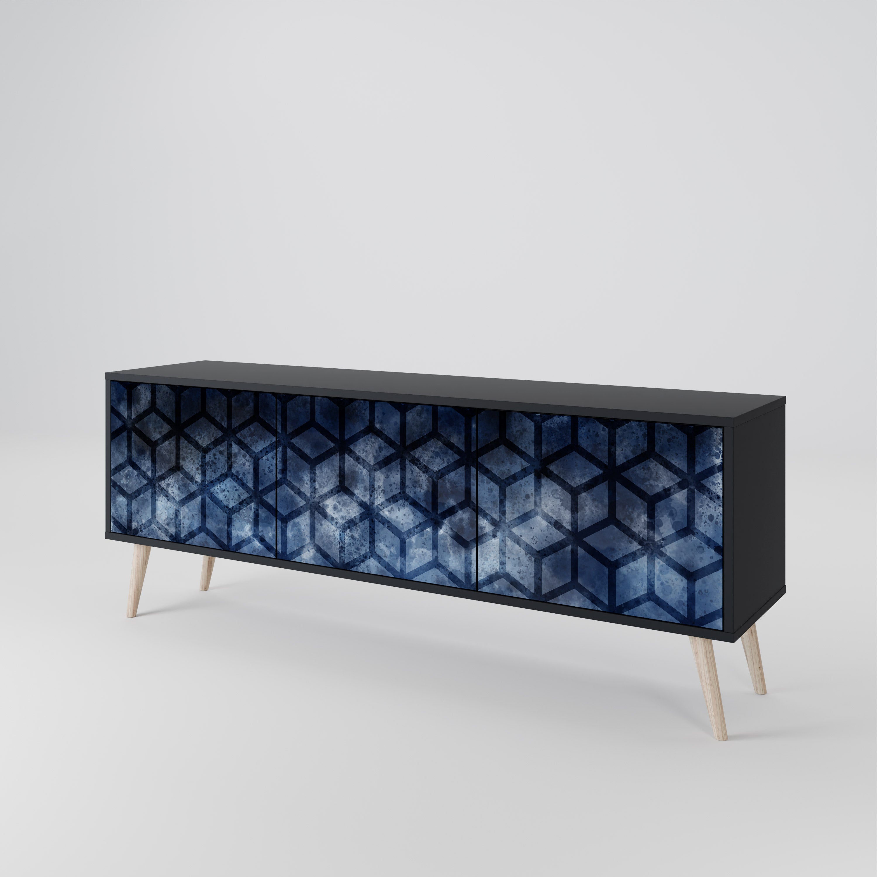 CUBIC MIST 3-Door TV Cabinet