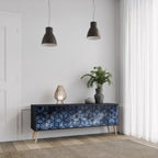 CUBIC MIST Móvel de TV com 3 Portas em Acabamento Preto