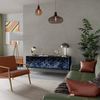 CUBIC MIST Móvel de TV com 3 Portas em Acabamento Preto