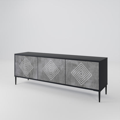 POLYGONAL ARTISTRY Móvel de TV de 3 Portas