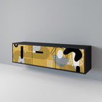 SHAPESHIFT SYMPHONY Móvel de TV com 3 Portas em Acabamento Preto