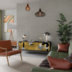 SHAPESHIFT SYMPHONY Móvel de TV com 3 Portas em Acabamento Preto