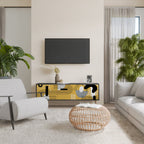 SHAPESHIFT SYMPHONY Móvel de TV com 3 Portas em Acabamento Preto