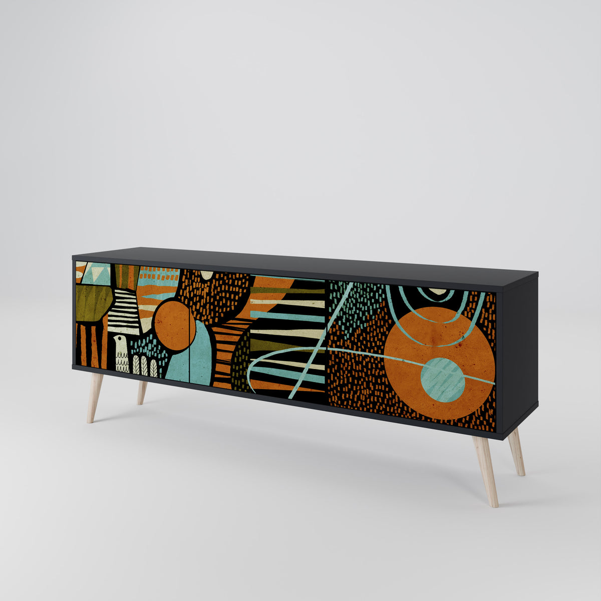 GEODE GLIMMER Móvel de TV de 3 Portas
