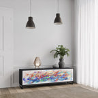 FINESSE MASH-UP 3-Door TV Stand in Black Finish