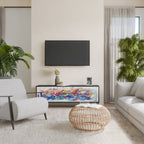 FINESSE MASH-UP 3-Door TV Stand in Black Finish