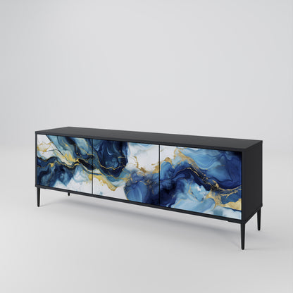 INKY MARBLE Móvel de TV de 3 Portas