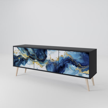 INKY MARBLE Móvel de TV de 3 Portas