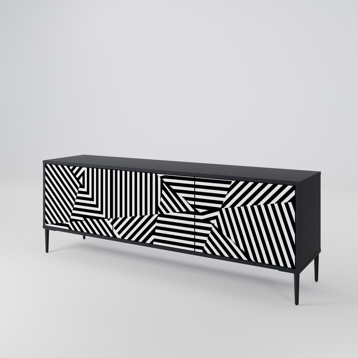 ILLUSIONARY LATTICE Móvel de TV de 3 Portas