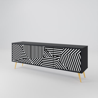 ILLUSIONARY LATTICE 3-Door TV Cabinet