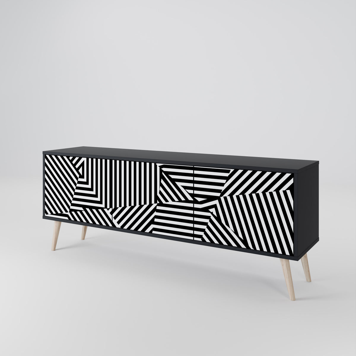 ILLUSIONARY LATTICE Móvel de TV de 3 Portas