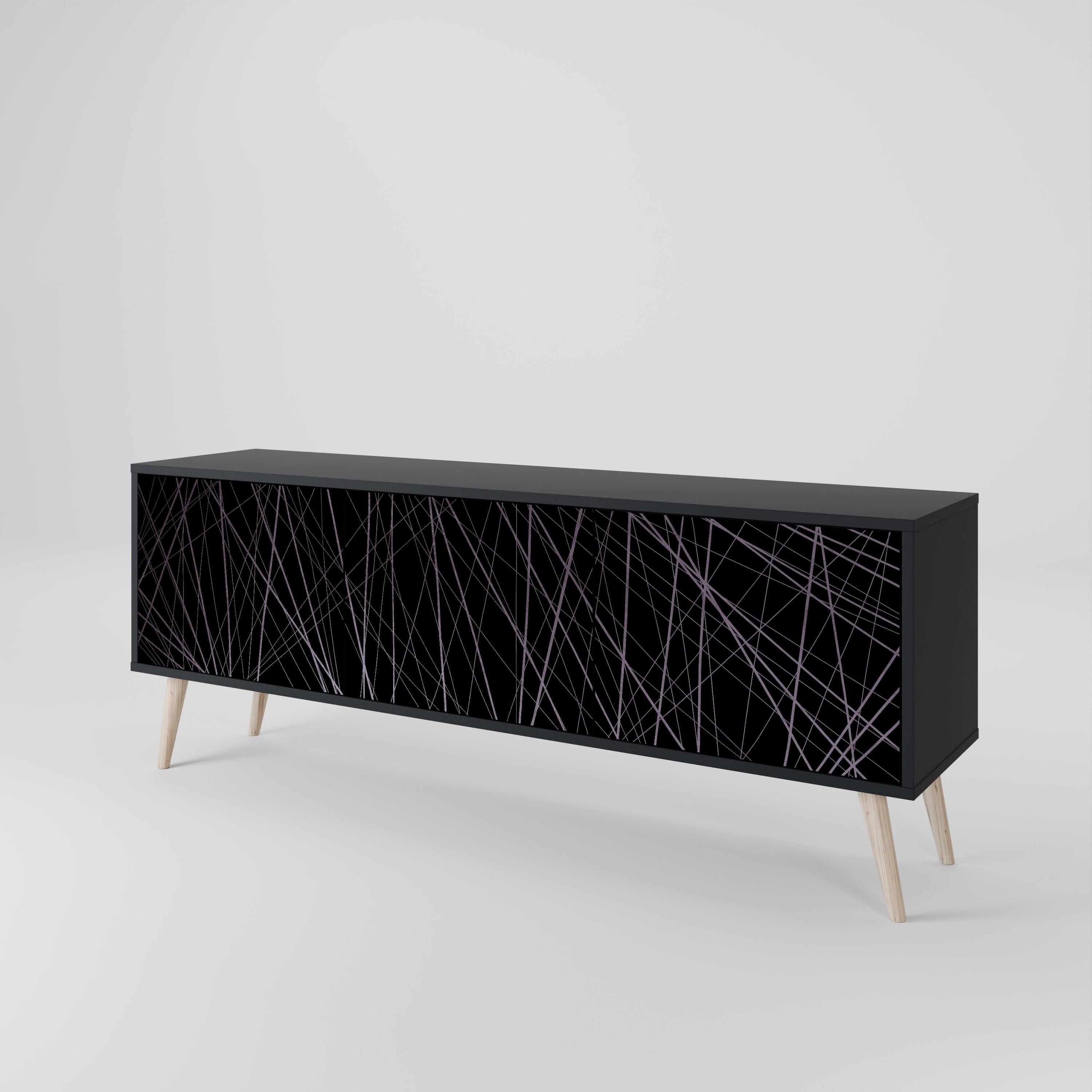 SHIMMER SPIDERGRAM 3-Door TV Cabinet