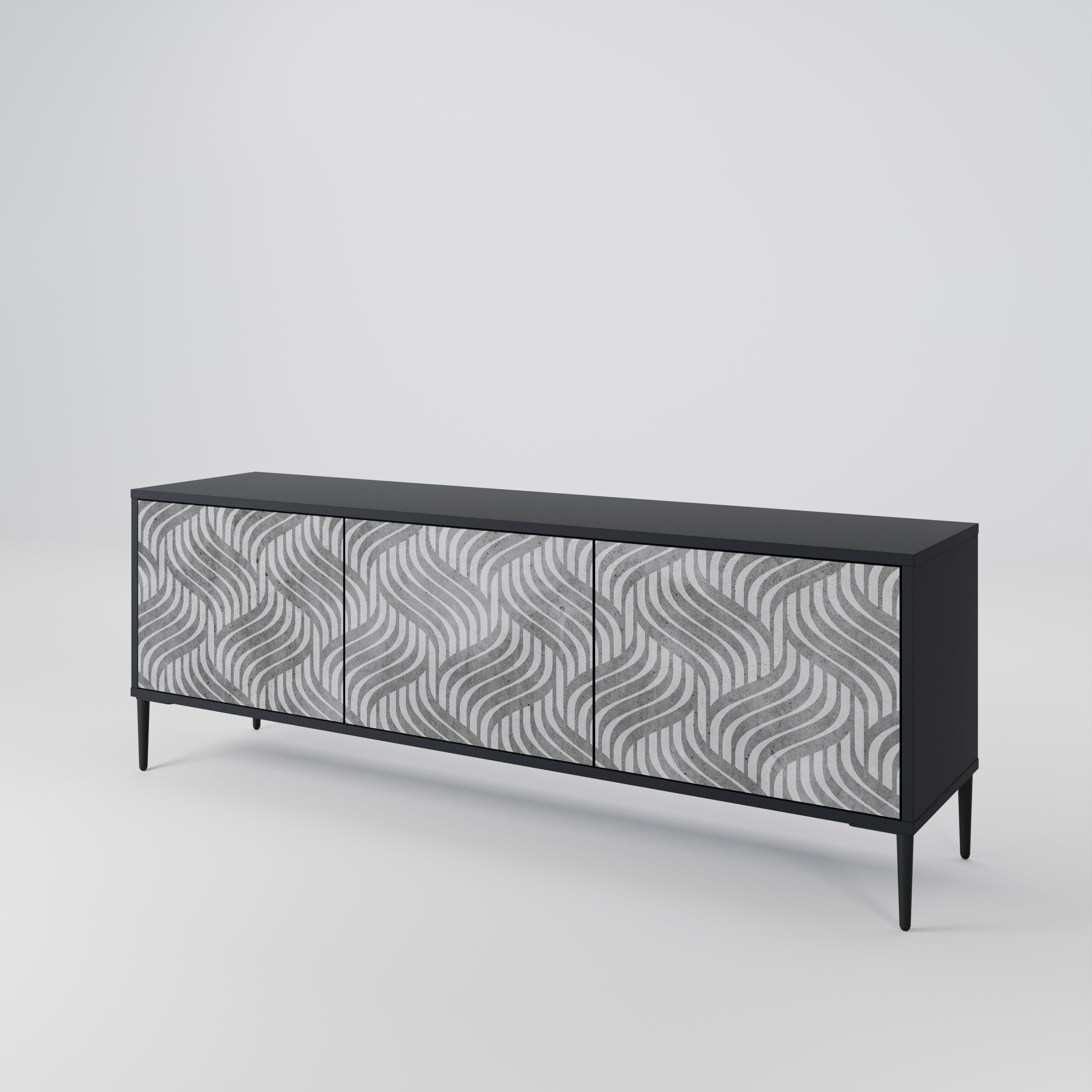 CONCRETE MOVEMENT 3-Door TV Cabinet