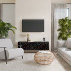 LUMINOUS SNARE 3-Door TV Stand in Black Finish