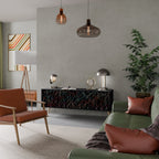 LUMINOUS SNARE 3-Door TV Stand in Black Finish