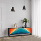 PRISM CONCUSSION Móvel de TV com 3 Portas em Acabamento Preto