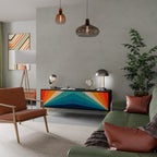 PRISM CONCUSSION Móvel de TV com 3 Portas em Acabamento Preto