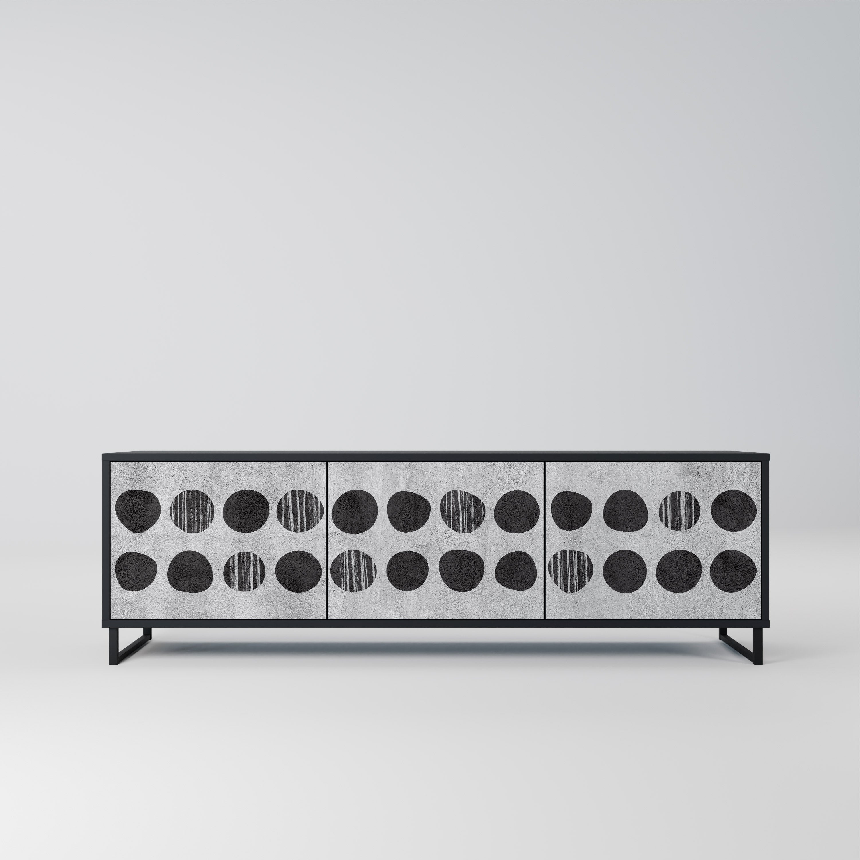 GHOSTLY GRADIENTS Móvel de TV com 3 Portas em Acabamento Preto