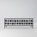 GHOSTLY GRADIENTS 3-Door TV Stand in Black Finish