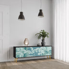 ASIAN SWAY 3-Door TV Stand in Black Finish