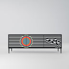 SPECTRA SHOWCASE 3-Door TV Stand in Black Finish