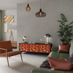 COURAGE MOLD Móvel de TV com 3 Portas em Acabamento Preto