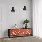 COURAGE MOLD Móvel de TV com 3 Portas em Acabamento Preto