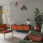 COURAGE MOLD Móvel de TV com 3 Portas em Acabamento Preto