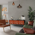 COURAGE MOLD Móvel de TV com 3 Portas em Acabamento Preto