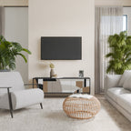 DELICATE MEMENTO 3-Door TV Stand in Black Finish