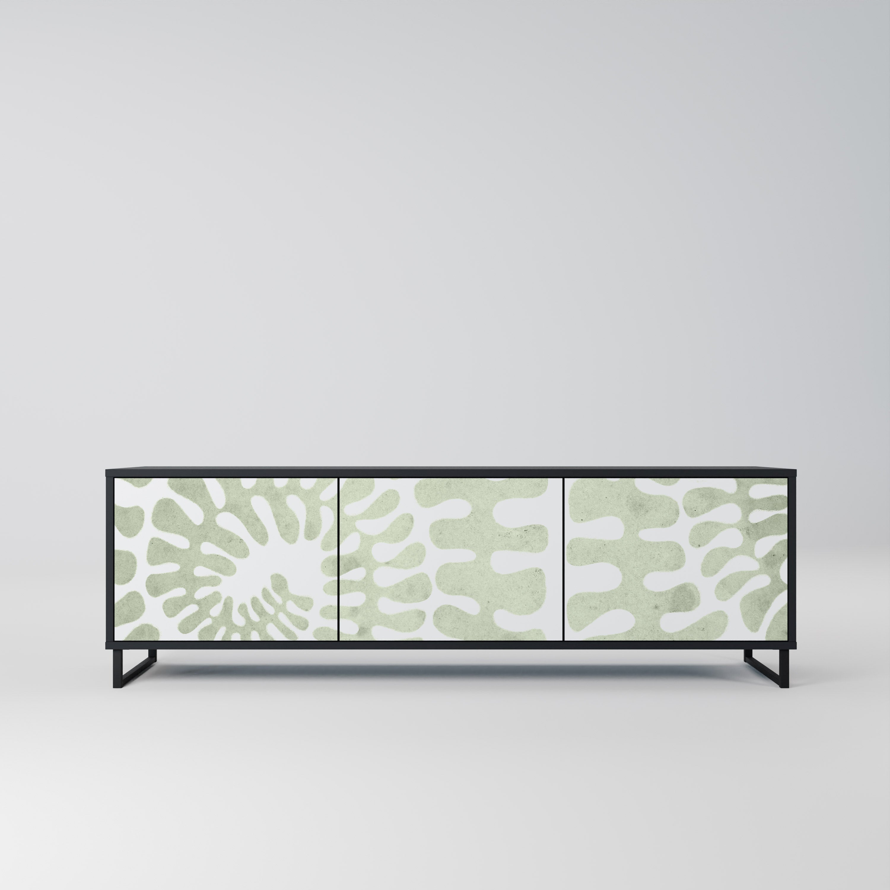 HELIX DANCE Móvel de TV com 3 Portas em Acabamento Preto