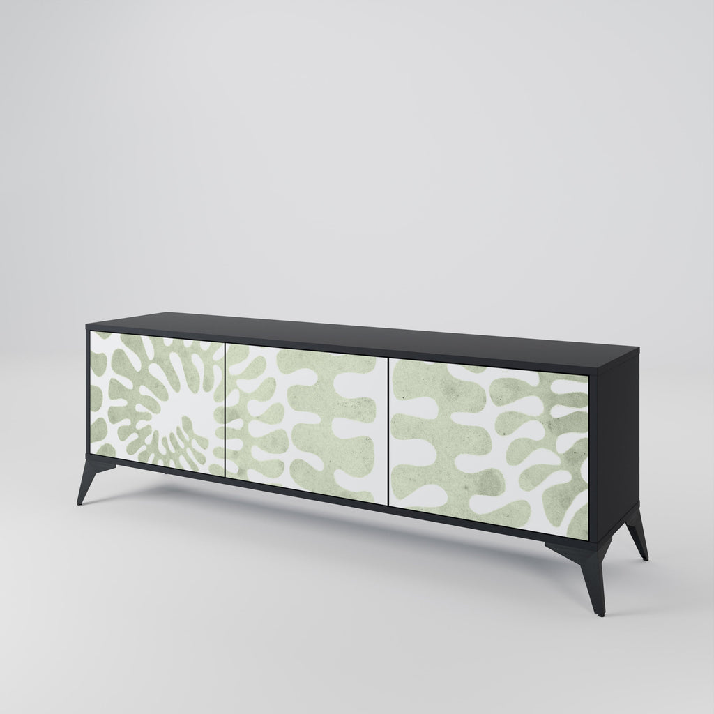 HELIX DANCE Móvel de TV com 3 Portas em Acabamento Preto