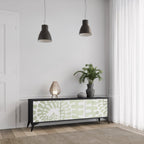 HELIX DANCE Móvel de TV com 3 Portas em Acabamento Preto