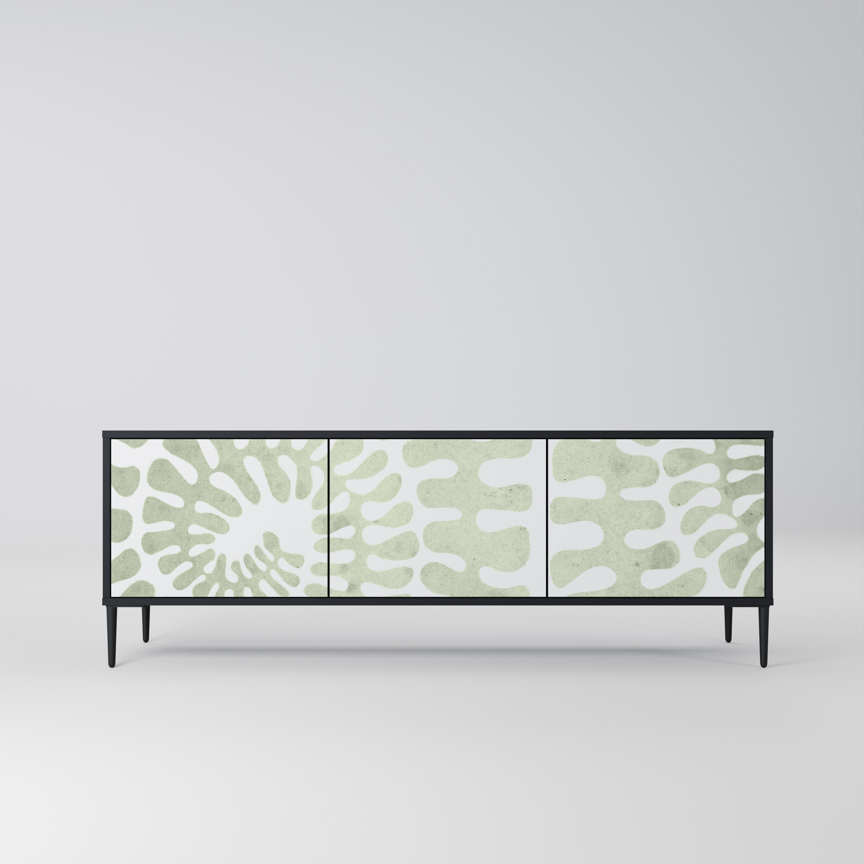 HELIX DANCE Móvel de TV com 3 Portas em Acabamento Preto